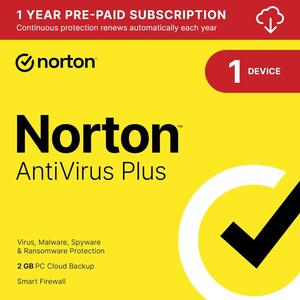 Norton AntiVirus Plus 2024, Antivirus software for 1 Device with Auto-Renewal