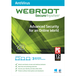 Webroot SecureAnywhere Antivirus - 1-Year / 3-Device